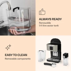 BellaVita Kaffeemaschine 3-in-1 1450 W 20 Bar Milchschäumer -De’Longhi Verkaufsgeschäft d56adfe7a87c52751f8445a1699045f1