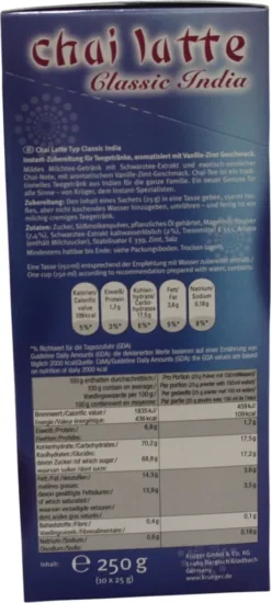 Krüger You Chai Latte Typ Vanille-Zimt Classic India Extra Cremig | 10 Portionen -De’Longhi Verkaufsgeschäft da5dccbe3dd539fc8f6001b579210e30