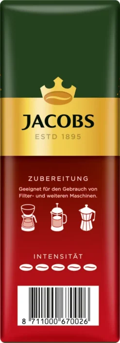 Jacobs Filterkaffee Meister Röstung | Gemahlen | 500g 9 Jacobs Filterkaffee Meister Röstung | Gemahlen | 500g -De’Longhi Verkaufsgeschäft db1b1fc03e7e339915906d55e72121ba