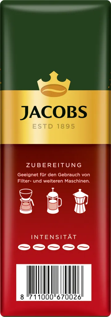 Jacobs Filterkaffee Meister Röstung | Gemahlen | 500g 5 Jacobs Filterkaffee Meister Röstung | Gemahlen | 500g – Bild 5