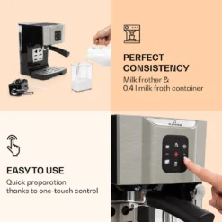 BellaVita Kaffeemaschine 3-in-1 1450 W 20 Bar Milchschäumer -De’Longhi Verkaufsgeschäft dd3506771ce0430bcf3fd19e2852d115