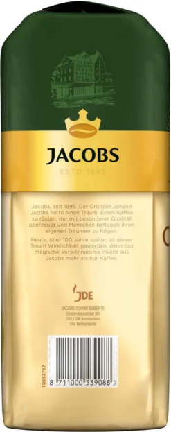 JACOBS Kaffeebohnen Expertenröstung Crema Gold 3 Kg Geröstete Bohnen+ 1 Jacobs Barista Becher+ 1 Dose -De’Longhi Verkaufsgeschäft de62b81c1b833ee3c2c8a6b8785eb7e3