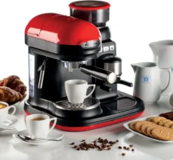 Ariete Siebträger-Espressomaschine Moderna Mit Kaffeemühle Und Aufschäumdüse, Rot/schwarz 27 Ariete Siebträger-Espressomaschine Moderna Mit Kaffeemühle Und Aufschäumdüse, Rot/schwarz -De’Longhi Verkaufsgeschäft e0470ec8c5be1ba35d075ff87136be20