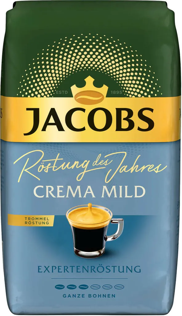 JACOBS Kaffeebohnen Expertenröstung Crema Mild Röstung Des Jahres 2x1 Kg Bohnen 3 JACOBS Kaffeebohnen Expertenröstung Crema Mild Röstung Des Jahres 2x1 Kg Bohnen – Bild 3