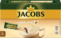 Jacobs 3in1 Sticks Café Latte | Löslicher Kaffee | 10 Portionen -De’Longhi Verkaufsgeschäft e5b8e841682cb91a8b64435107cc2af5
