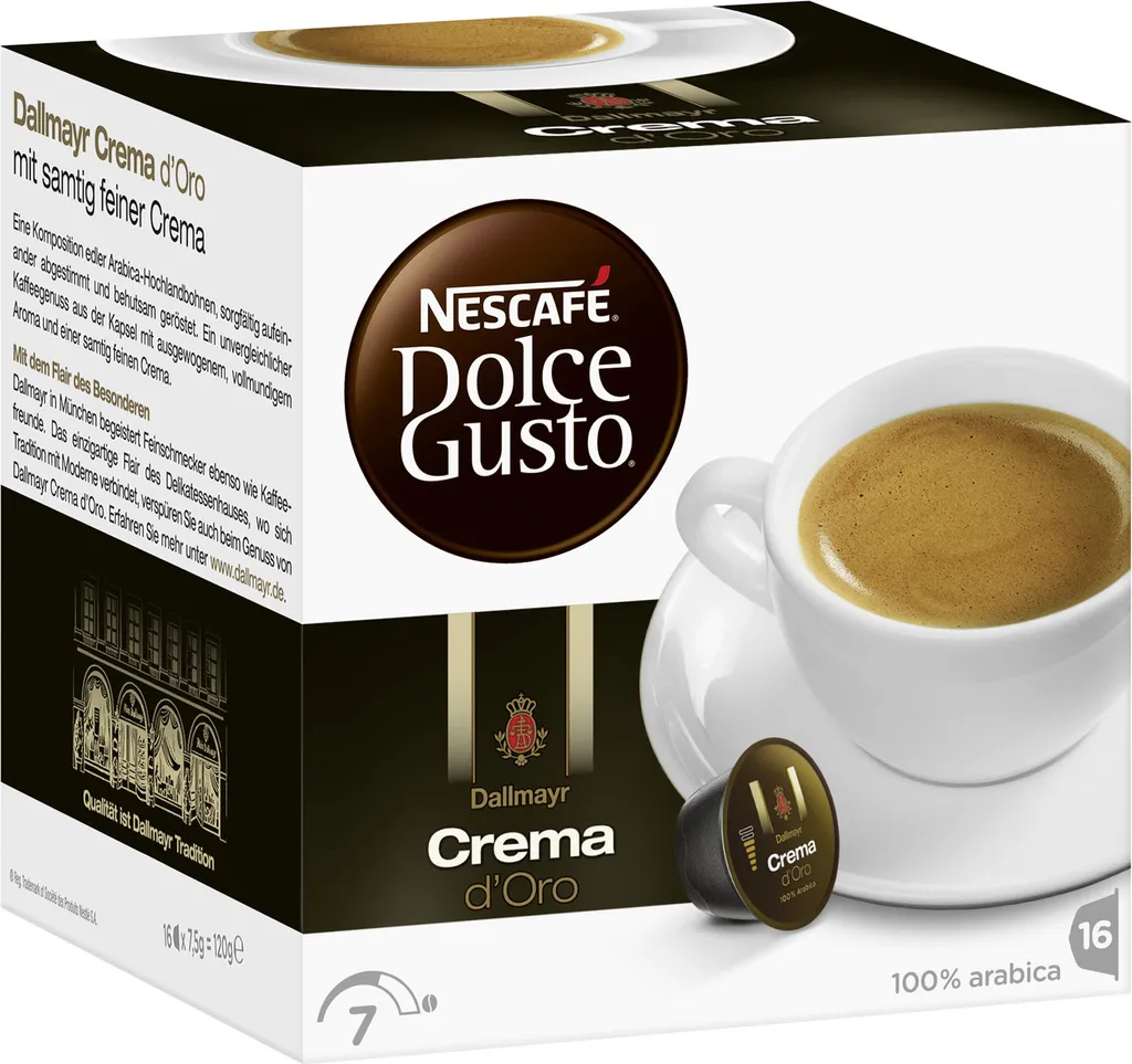 Nescafé® Nescafé Dolce Gusto Dallmayr Crema D'Oro | 16 Kaffeekapseln 1 Nescafé® Nescafé Dolce Gusto Dallmayr Crema D'Oro | 16 Kaffeekapseln