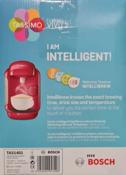 Bosch Tassimo Vivy2 Kapselmaschine TAS1401, Kompaktes Design, Vollautomatisch, Geeignet Für Alle Tassen - Pink -De’Longhi Verkaufsgeschäft e60cd99fdc41b5d9d85b796ecafc156c