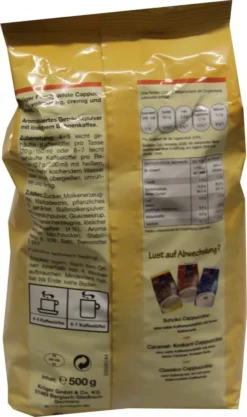 Krüger Family Cappuccino White | 500-g-Beutel -De’Longhi Verkaufsgeschäft e6453e4fd09418f2be19971ff31a1e5e