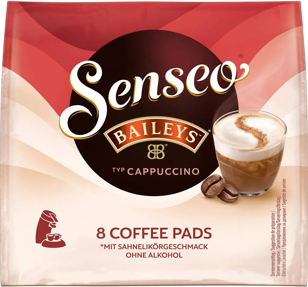 SENSEO Cappuccino Baileys Pads Sahnelikörgeschmack 10er Pack - 10 X 8 Getränke 2 SENSEO Cappuccino Baileys Pads Sahnelikörgeschmack 10er Pack - 10 X 8 Getränke – Bild 2