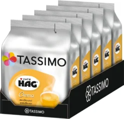 TASSIMO Café HAG Entkoffeiniert 5er Pack T Discs Kaffee Kapseln 5 X 16 Getränke