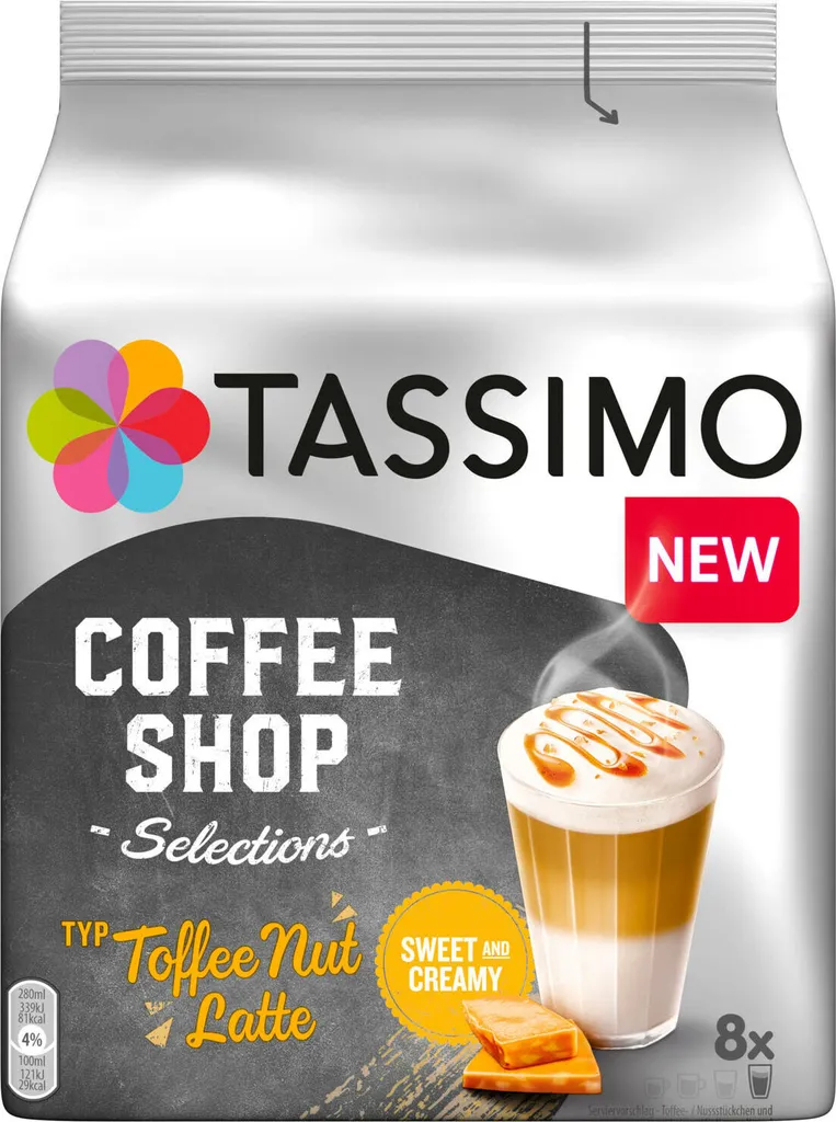 TASSIMO Coffee Shop Selections Toffee Nut Latte T Discs Kapseln 5 X 8 Getränke 2 TASSIMO Coffee Shop Selections Toffee Nut Latte T Discs Kapseln 5 X 8 Getränke – Bild 2