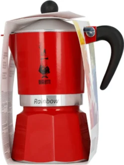 Bialetti Rainbow, Italienische Espresso-Kaffeemaschine, Aluminium, 3 Tassen, Rot -De’Longhi Verkaufsgeschäft f179d303eca5d860d1ae2a2871300154