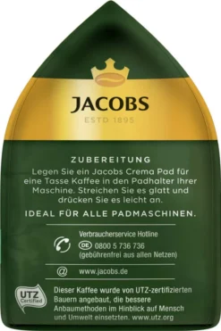 JACOBS Pads Crema Balance 5 X 18 Getränke - 90 Kaffeepads Senseo Kompatibel -De’Longhi Verkaufsgeschäft f2dfd2548acd63dc2392be1d31179984