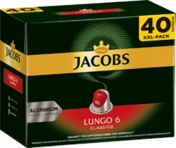 JACOBS Kapseln Lungo Classico 5 X 40 Nespresso®* Kompatible Kaffeekapseln -De’Longhi Verkaufsgeschäft f7687533dd9c00645078d7e74d0129e7