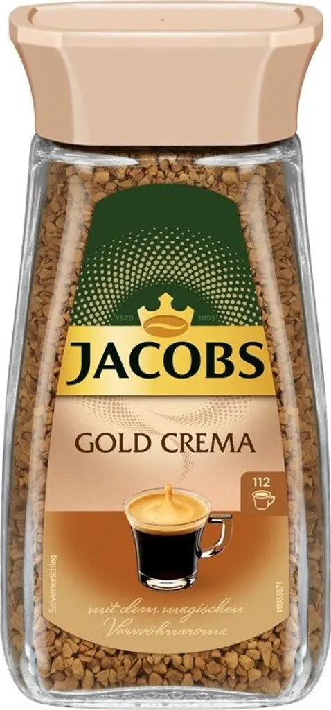 JACOBS GOLD Crema, Löslicher Kaffee, 200 G GL 1 JACOBS GOLD Crema, Löslicher Kaffee, 200 G GL