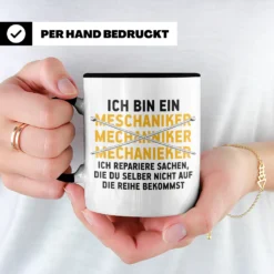Lustige Tasse Automechaniker KFZ Mechaniker Geschenk Mechatroniker Werkstatt Tasse (Schwarz) -De’Longhi Verkaufsgeschäft f899ffd7e6c29d77a53d17a6f7df1f7a