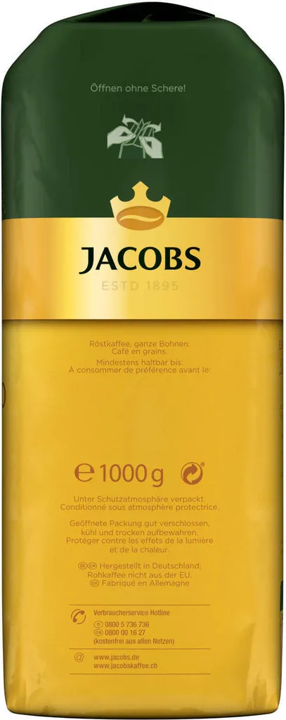 JACOBS Kaffeebohnen Expertenröstung Crema Italiano 3 Kg Geröstete Bohnen+ 1 Jacobs Barista Becher+ 1 Dose 7 JACOBS Kaffeebohnen Expertenröstung Crema Italiano 3 Kg Geröstete Bohnen+ 1 Jacobs Barista Becher+ 1 Dose – Bild 7