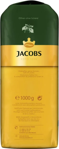 JACOBS Kaffeebohnen Expertenröstung Crema Italiano Bohnenkaffee 2 X 1 Kg Ganze Bohne -De’Longhi Verkaufsgeschäft fbbe40d7690cbafad7f66640b4d82c08