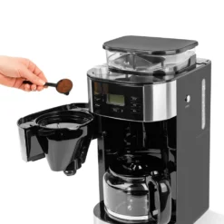 Barista Kaffeemaschine Mahlwerk 900W Edelstahl/Schwarz 12 Tassen Permanentfilter -De’Longhi Verkaufsgeschäft fdac6bb4bf8c74d7ac38689a51da4986